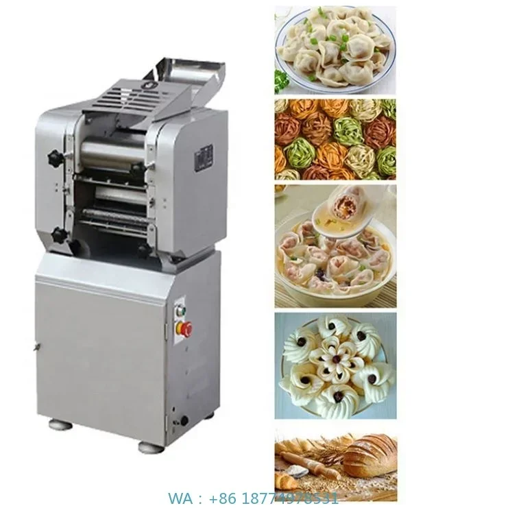 Flat Bread Used Machine Chapati Press Machine Table Top Automatic Dough Sheeter Maker / Dough Sheet Making Stretching Pita