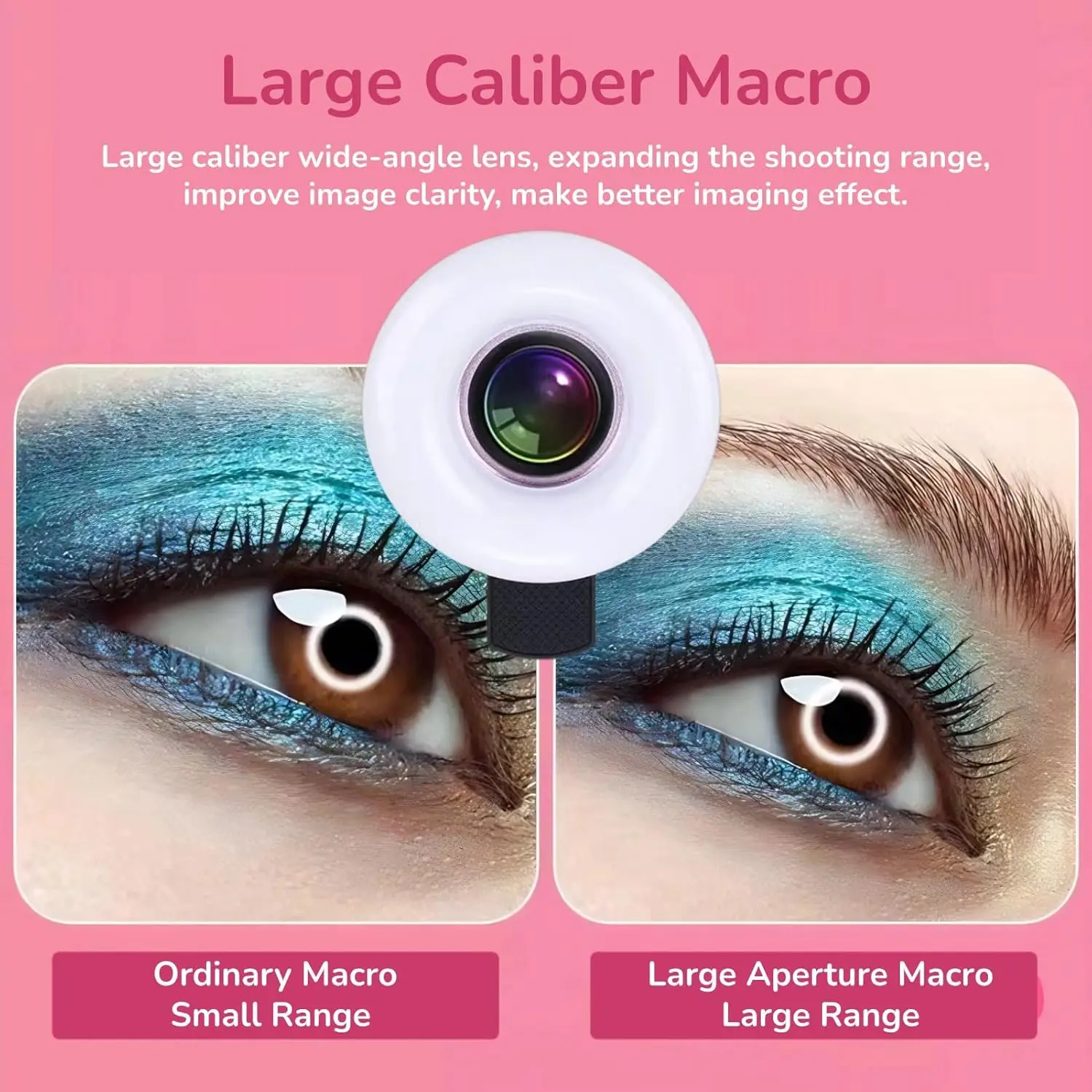 2 في 1 ضوء LED صغير مع عدسة ماكرو 15X لأجهزة الكمبيوتر المحمولة ضوء السيلفي المحمول إضاءة مؤتمرات الفيديو مع مشبك