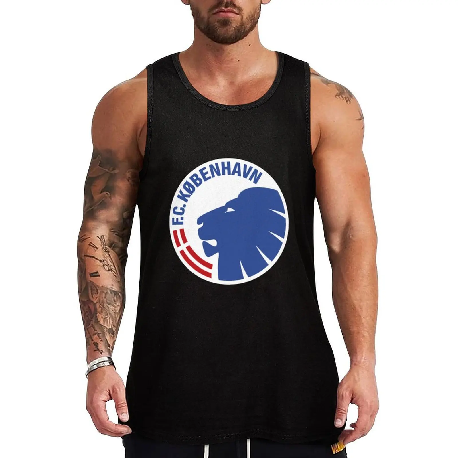 Camiseta sin mangas del Club de Fútbol Copenhague, corte holgado, informal, transpirable, para uso diario