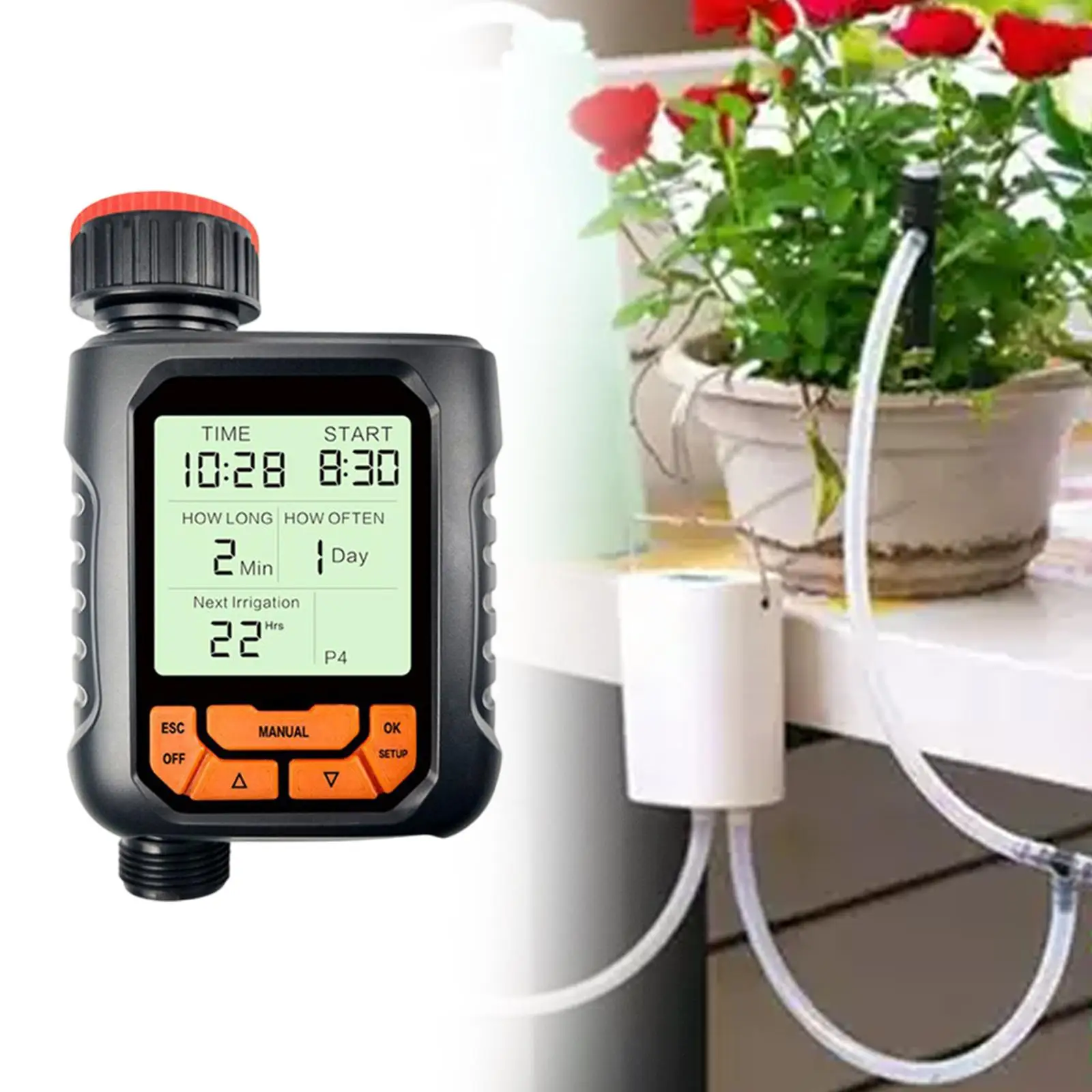 

Garden Hose Water Timer Programmable Irrigation Controller LCD for Efficient Automatic Watering Vegetable Lawn