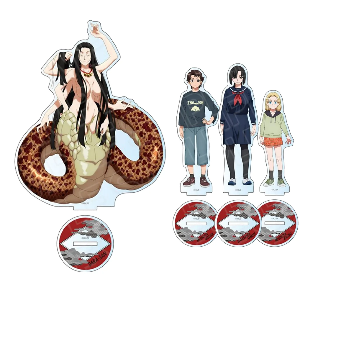 Anime Dara‑san of Reiwa DS 15cm Acrylic Stand Set Halloween Gift Desktop Ornament Fan Collection Cos Decor Table Keychain