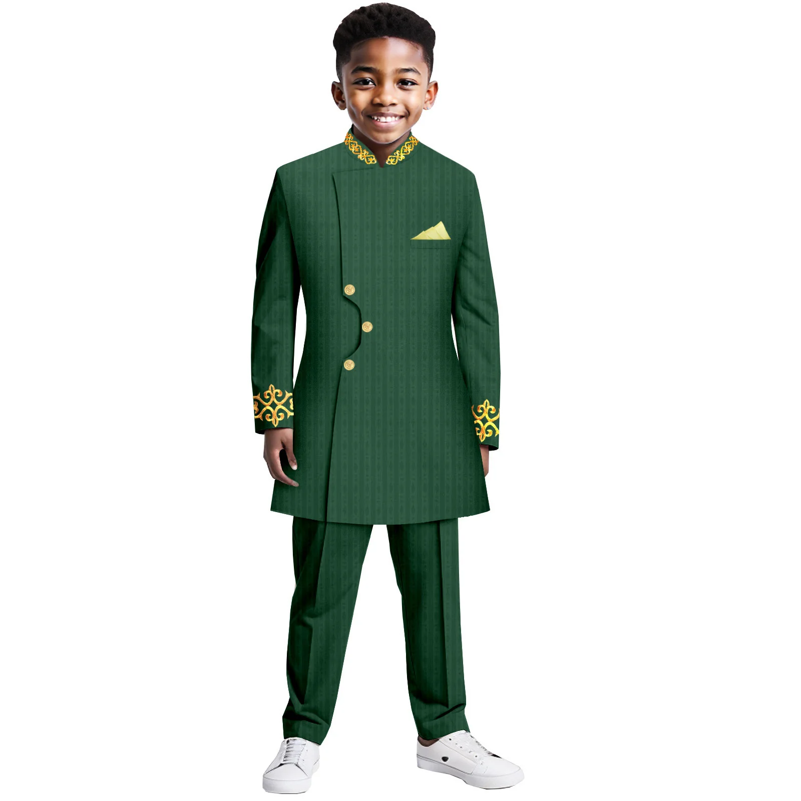 

African Boys Photography Suit Children Wedding Dress Kids Stage Performance Blazer Suit Baby Birthday Formal Ceremony Costume