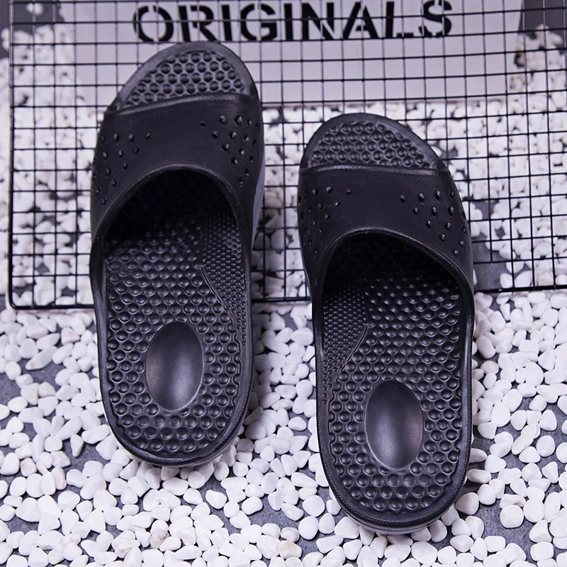 رجل المطاط الشريحة النعال صنادل شاطئ مسطحة الصيف الشرائح غير رسمية في الهواء الطلق داخلي أحذية المنزل زائد حجم كبير 49 50 51 52 53 54 #2