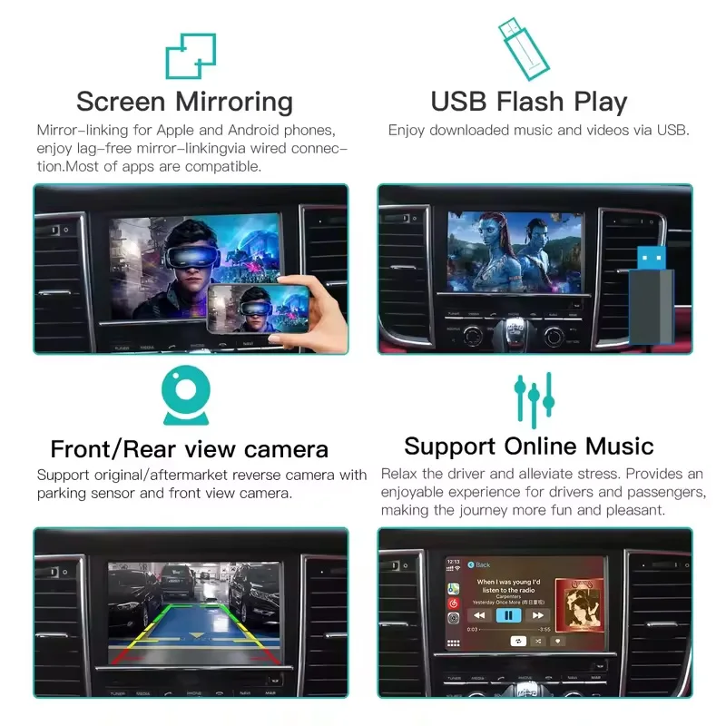 Wireless CarPlay Android Auto Module For PCM3.1 Bose Panamera Cayenne Cayman Macan 911 Retrofit Kit Decoder Box