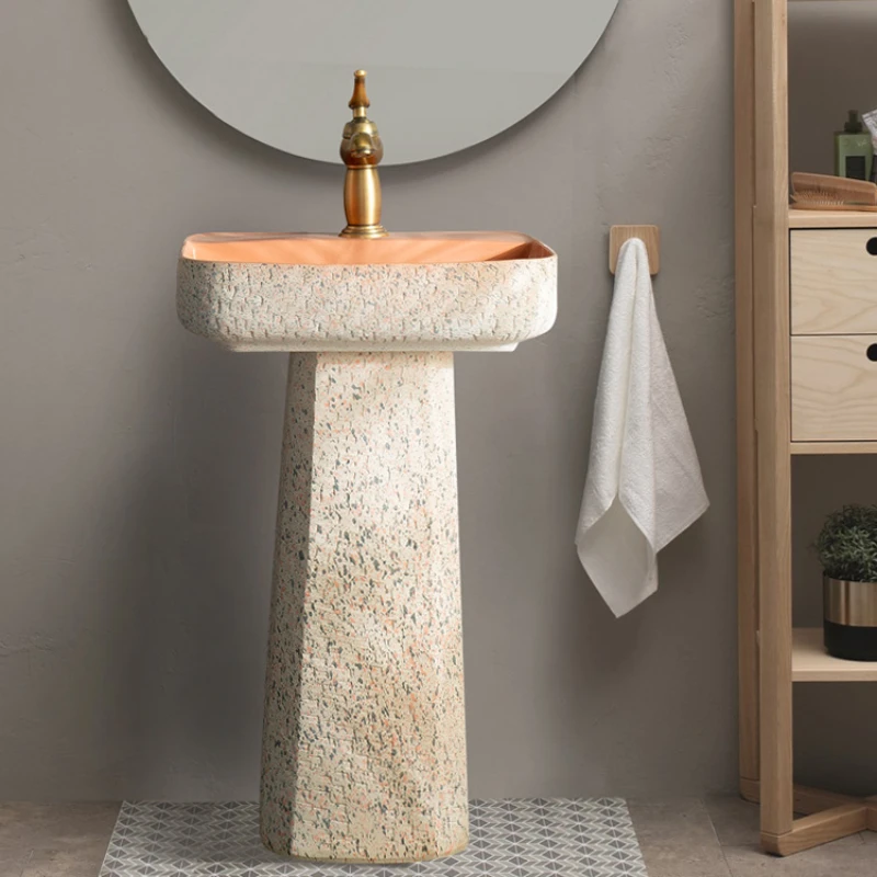 

Retro washbasin column style small unit column bathroom outdoor yard integrated