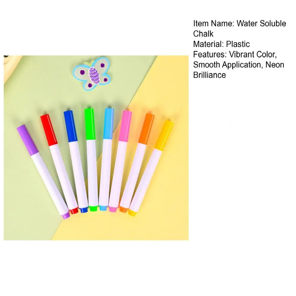 8/12Pcs Water Soluble Chalk Markers LED Boards Art Crafts Bold Lines Erasable Ink Neon Pens Compatible With Illuminated Acrylic