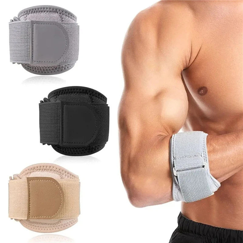 

Adjustable Tennis Elbow Support Brace Guard Pads Badminton Strap Elbow Lateral Pain Syndrome Epicondylitis Brace High Quality