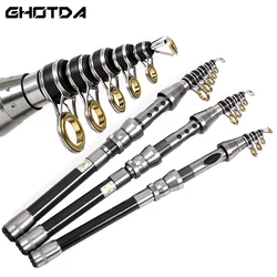 1.5M 1.8M 2.1M 2.4M Telescopic Ocean Fishing Lure Rod High Carbon Fiber Spinning Carp Feeder Bait Casting Fishing Rod Tackle