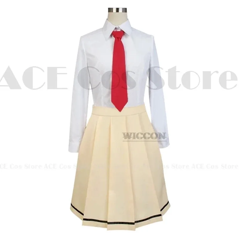 az15Anime WataMote Tomoko Kuroki Косплей Костюм Женщины Девушки Прекрасная Желтая Юбка Jk Униформа Одежда Хэллоуин Костюм Парик Ролевая Игра
