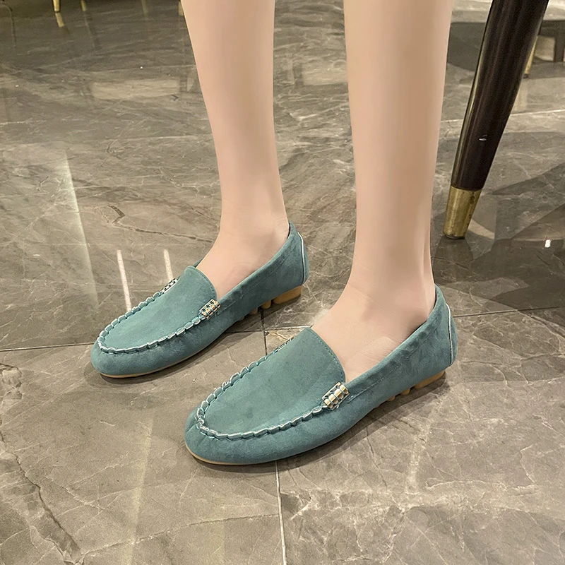 Women Shoes 2023 Spring Autumn Women Casual Flat Shoes Slips Round Toe Denim Flat Loafer Plus Size Jeans Shoes Zapatos Mujer