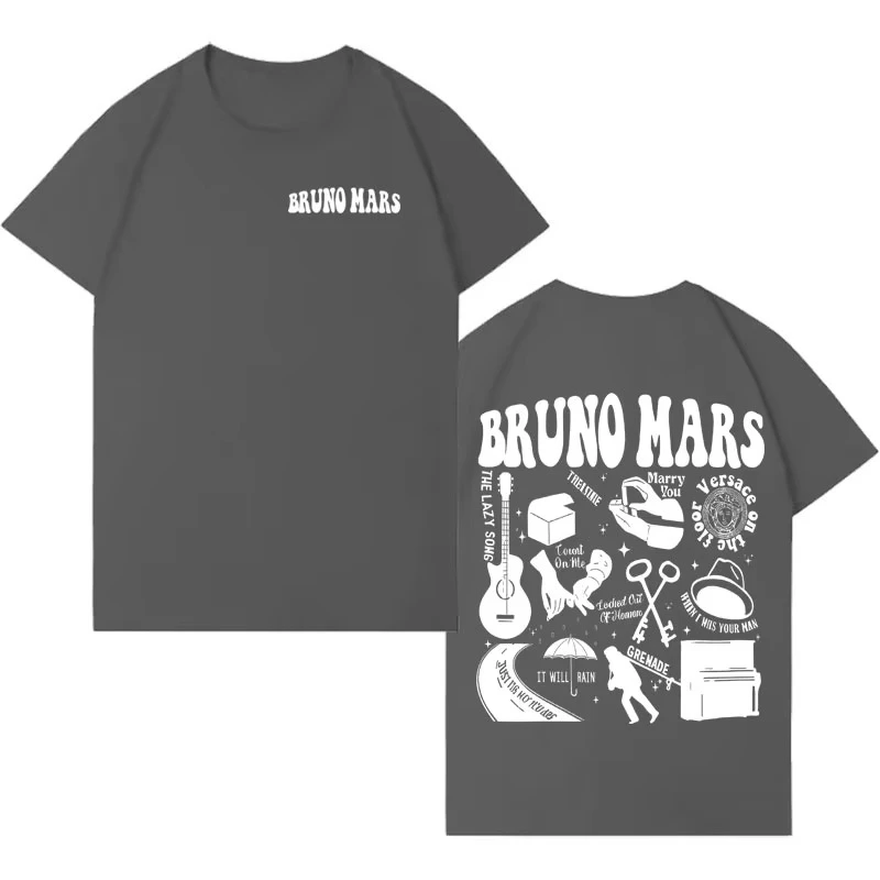 Singer Bruno Mars Tshirt Hip Hop Hipster 2026 Spring summer new