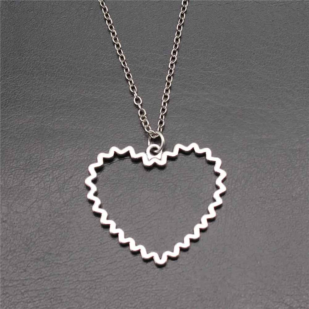 Clearance Sale Peach Heart Tags Necklace On The Neck 43Cm Chain Women Jewellery Mother'S Day Diy
