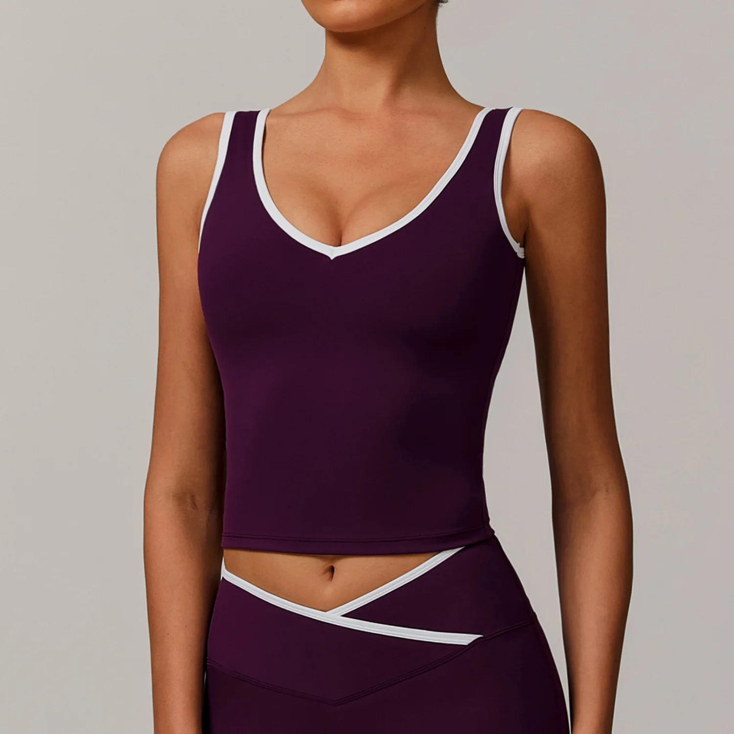 

Two Shoulder Straps Push-up Sports Bra Women Sport Vest Shock Proof Running Fitness Workout Yoga Tanks With Padded Gym Crop Top