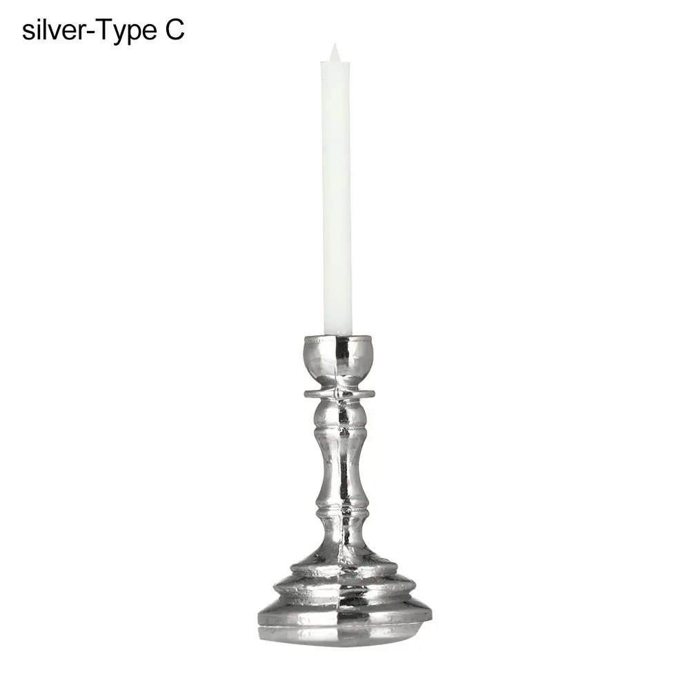 Gift Photo Props Playing House Dollhouse Candle Holder Accessories Mini Desktop Ornament Miniature Candlestick