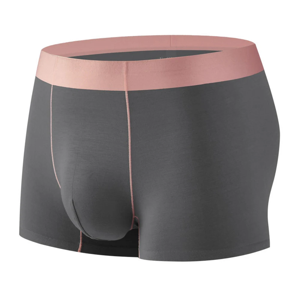 Men Seamless Plus Size Trunks Underwear For Man Panties Solid Calcinha Sissy Bulge Pouch Boxer Shorts Men's Underpants Fashion