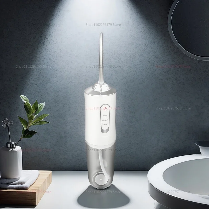 

USB Rechargeable Household Mouthwash Oral Irrigator with 3 Modes Dental Sprayer 4 Nozzles for Teeth Cleaning and Gum Care