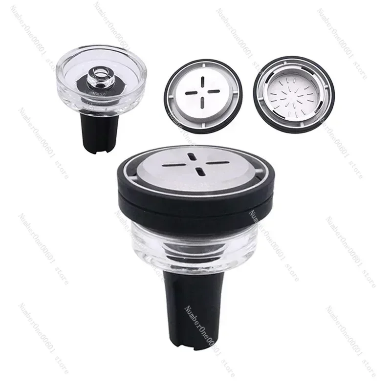 Quartz Hookah Pot Aluminum Alloy Carbon Partition Set 1.0 & X Series Charcoal Stove Base Shisha Thermal Head Hookah Bowl