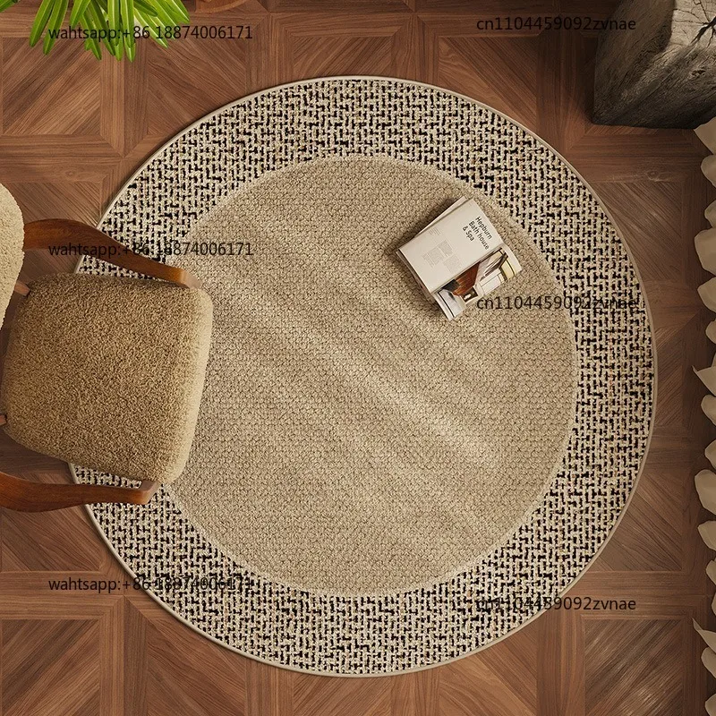 Light luxury round carpet, living room dirt-resistant and easy to take care of, study computer chair non-slip mat
