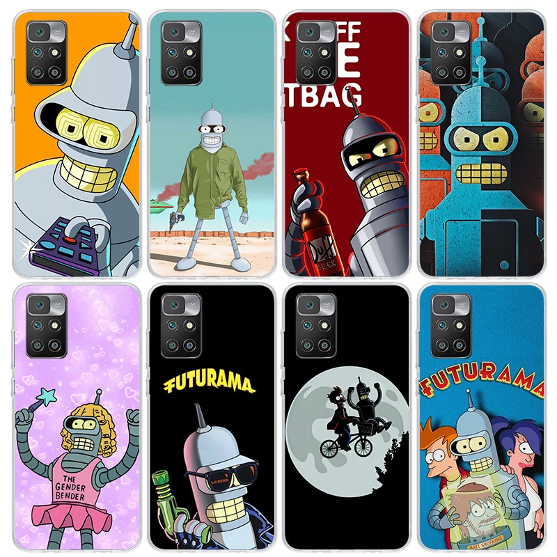 Cartoon F-Futuramas Phone Case For Xiaomi Redmi 12C 12 10C 10A 10 9C 9A 9T 9 8A 8 7A 7 6A 6 Pro K60 K40 K20 S2 Print Fundas