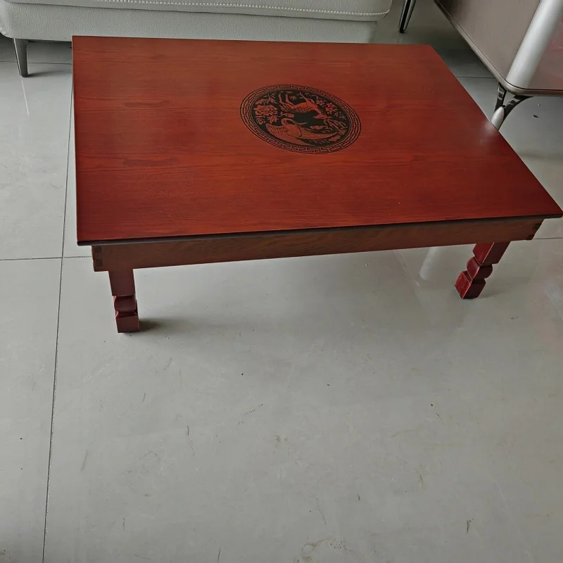 Patas de mesa rectangulares coreanas, muebles de mesa plegables antiguos para sala de estar y comedor, estilo tradicional coreano, 80x60cm