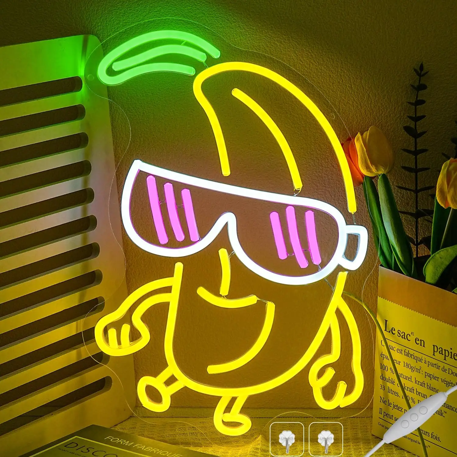 

Светодиодная неоновая вывеска Cool Banana с USB-питанием, регулируемая по яркости, для игровой комнаты, спальни, бара, гостиной, подарок на день рождения, декор для стен