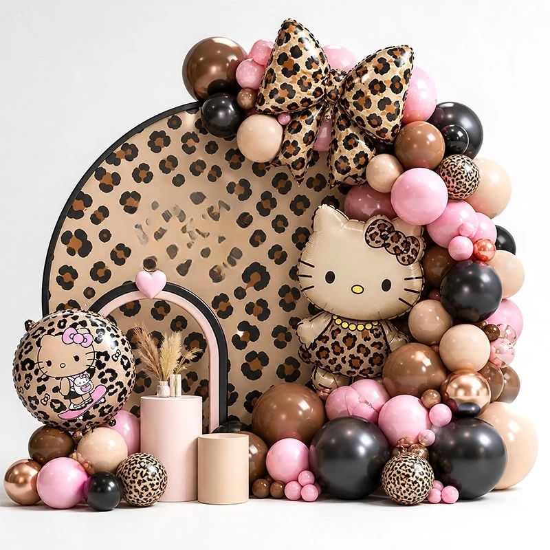 Hello Kitty Folienballons Bogen-Girlanden-Set Latexballons Zahlenballons Geburtstag Babyparty Dekoration Geschenk Spielzeug