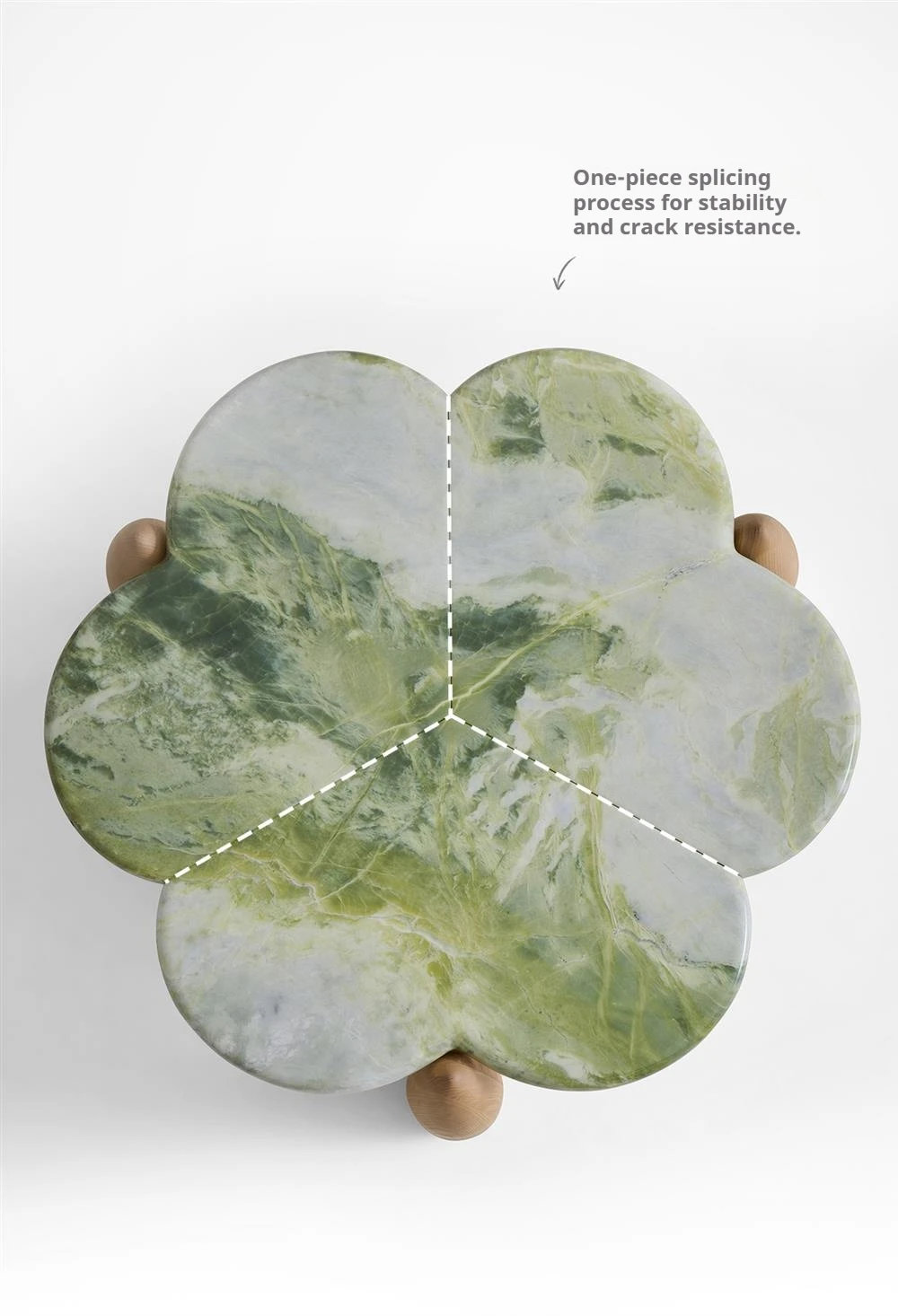 Mountain Stream Coffee Table, Vintage Marble Design for Small Space, Modern Luxury, Heat & Scratch Resistant, Customizable