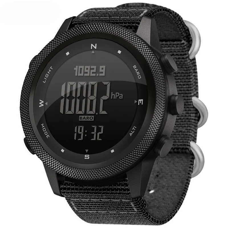 2024 New Men's Smartwatch - Military Style. Altimeter & Barometer & Thermometer & Compass. Digital Clock Outdoor Waterproof 50m.