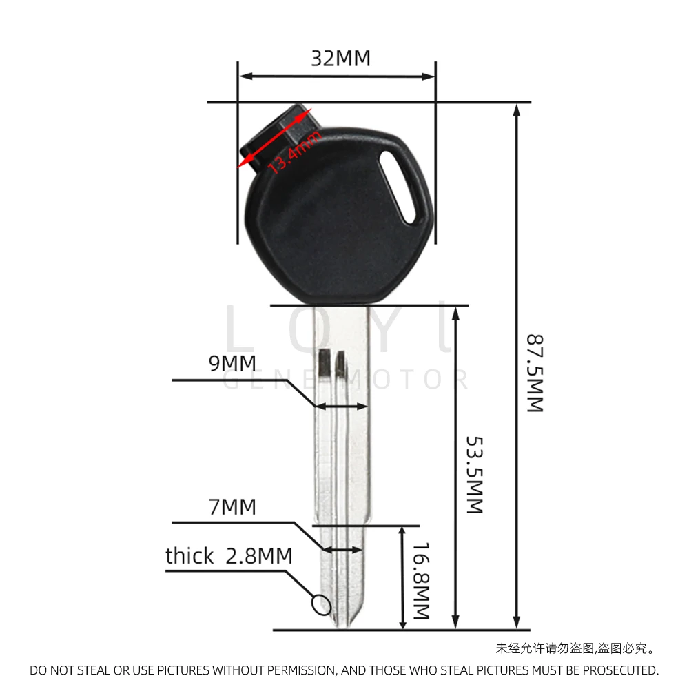 3 Stücke Blank Schlüssel Motorrad Ersetzen Uncut Schlüssel Für HONDA Magnet Motorrad Diebstahlsicherung Schlüssel DIO AF 61 62 63 HEUTE 49cc
