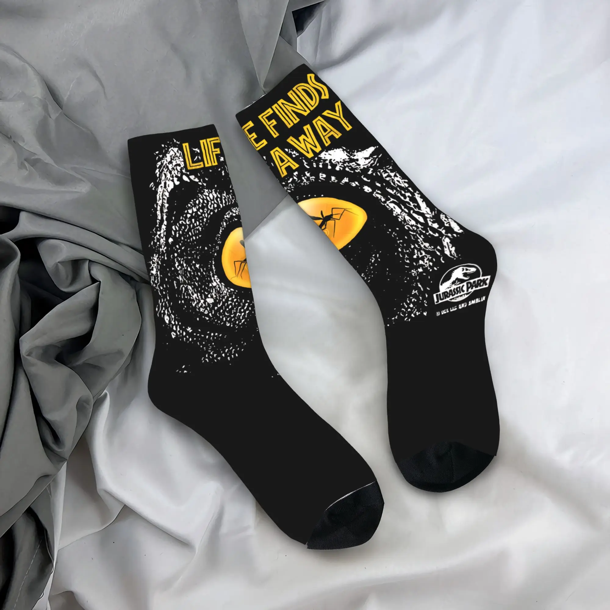 

Men's Socks Jurassics parks Life Finds A Way Stockings Spring Gothic Medium Soft Socks Design Climbing Non Slip Socks