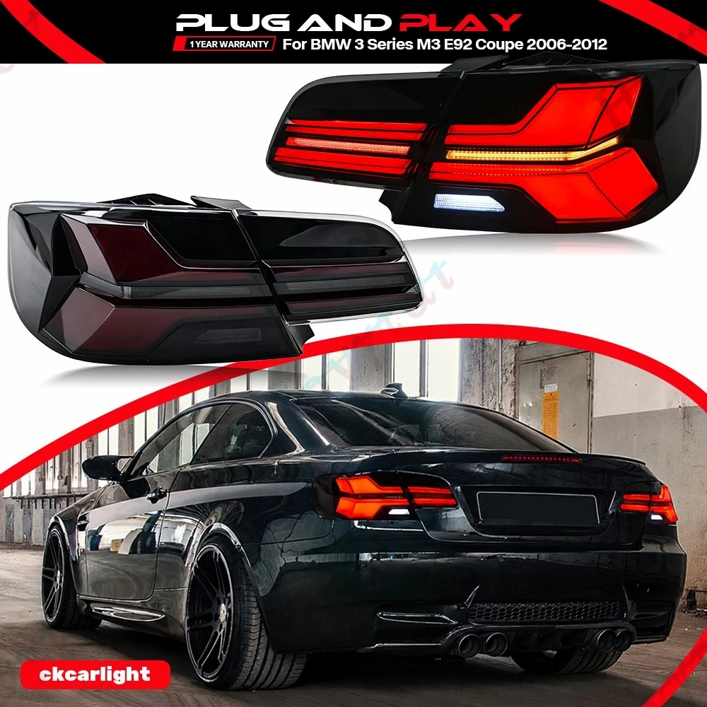 Pair LED Taillights For BMW 3 Series E92 M3 Coupe LCI 316i 318i 320i 325i 2006 - 2012 Taillamp Rear Lamp Brake Fog Signal Light