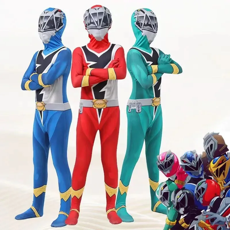 

Anime Cosplay Kids Ranger Knight Dragon Team Cosplay Costume Jumpsuit Halloween Party Cosplay Halloween Carnival Suit