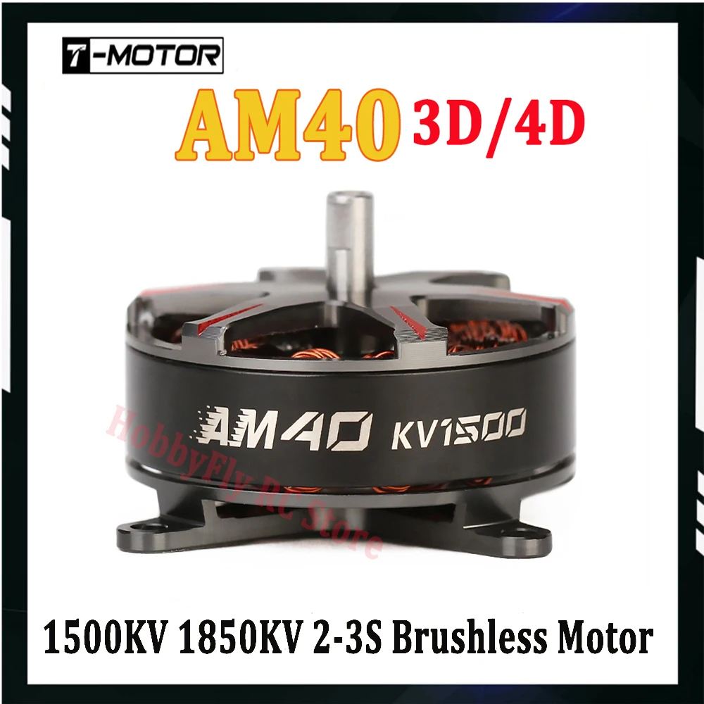 T-MOTOR F3P AM40 3D/4D 1500KV 1850KV 2-3S Brushless Motor Metel Gear for RC Fixed-Wing Airplane Drone