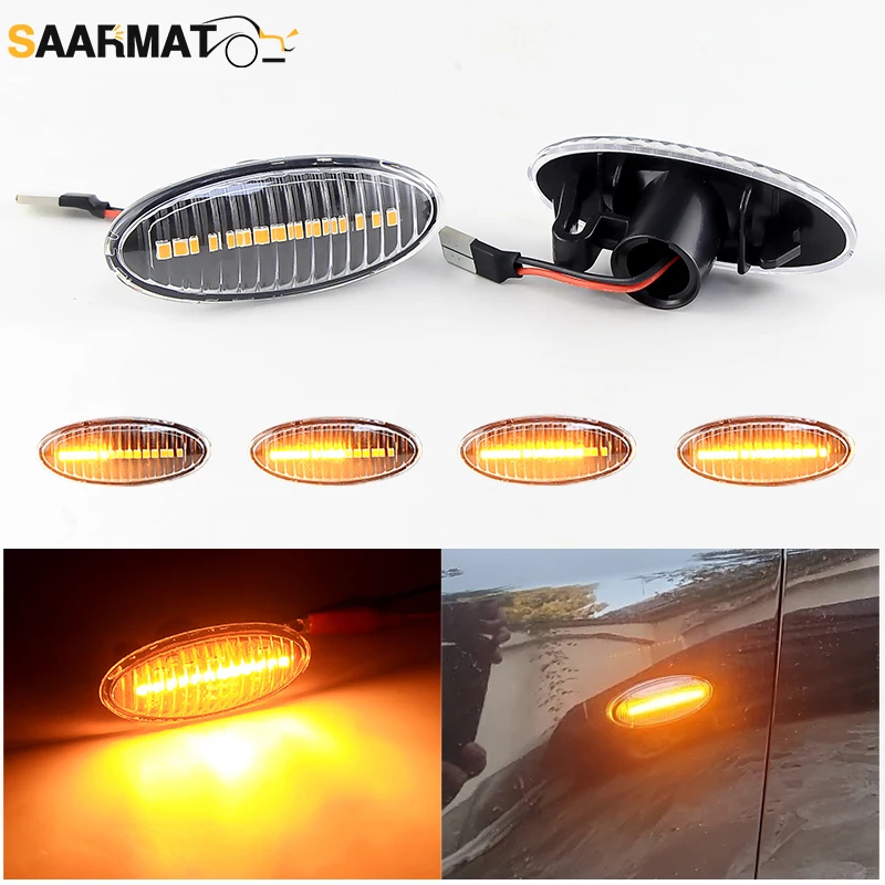 

2 шт. автомобильный боковой габаритный фонарь, динамический светодиодный указатель поворота для Nissan Cube Evalia Leaf Micra Note NP300 NV200 X-trail Qashqai