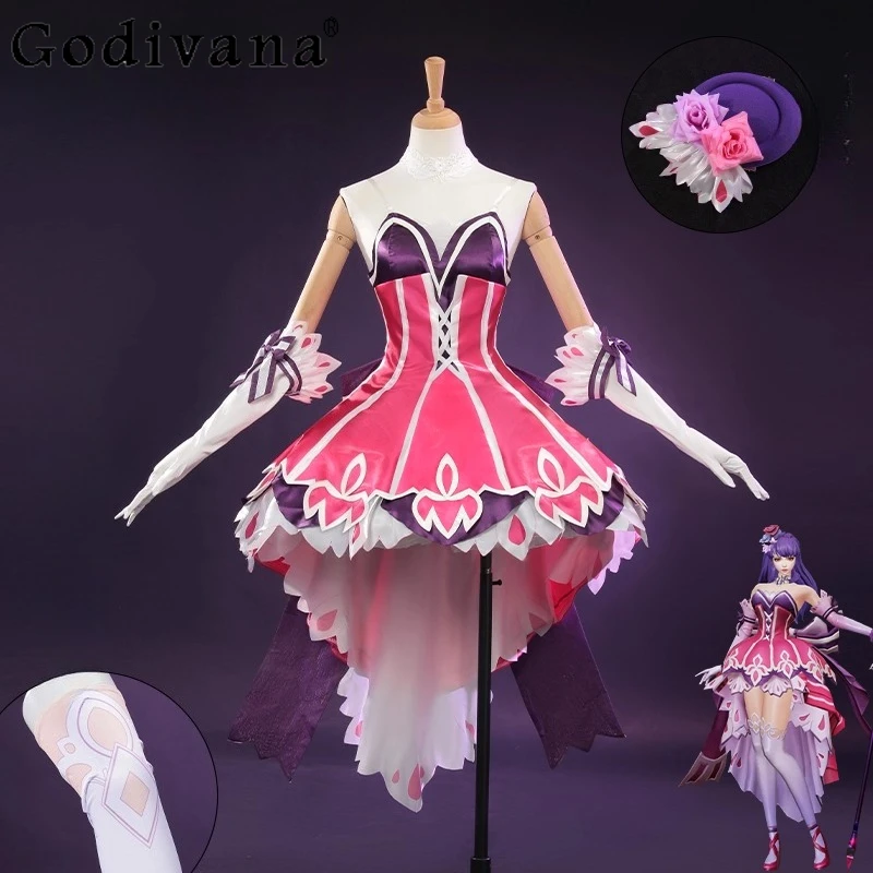 

King of Glory Cosplay Costume Women's Halloween Party Role Play Dress Outfit Female Game Anime Lovely Cos Dress Set