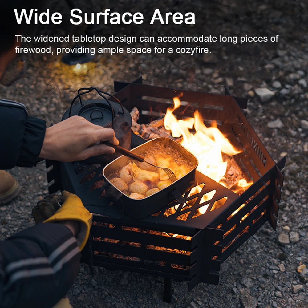 キャンプ用薪火鉢炭素鋼製取り外し可能な加熱炉ポータブルBBQ - Outdoor Camping Fire Pit のレビューと価格