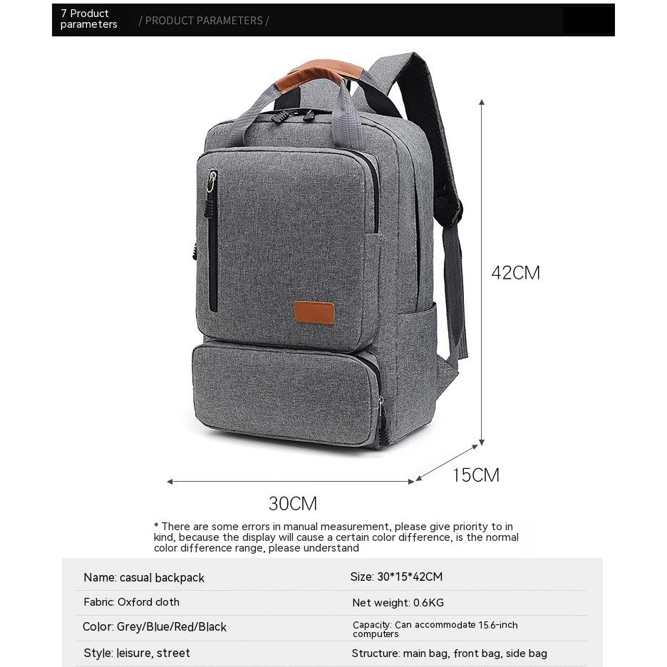 3 In 1 Piece Set Backpack USB Large Capacity Minimalist Business Computer Bag Travel Bag Backpack