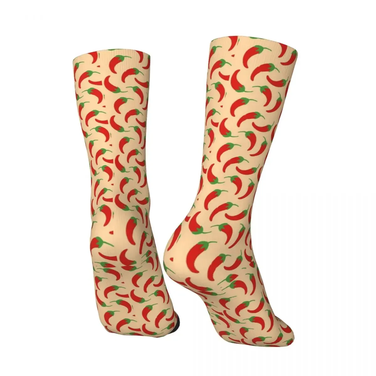 Hip Hop Retro Chilli Crazy Men's compression Socks Unisex Vegetable party Harajuku Pattern Printed Funny Novelty Happy Crew Sock