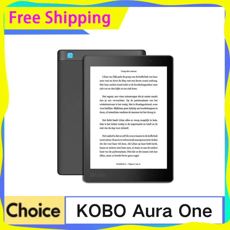 KOBO Aura One 7.8 inch e-Reader 300PPI HD Carta e-ink IPX8 waterproof eBook N709 1872x1404 Reader 8GB WIFI Two-color light