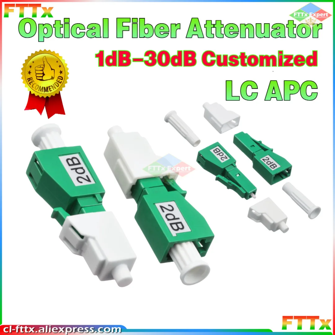 

5PCS LC/APC Single Mode Male-Female Plug-in fixed Fiber Optic Attenuator plastic male FTTH Fiber Attenuator Adapter