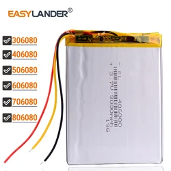3lines 406080 306080 506080 606080 706080 806080 3.7V 3000mAh Lithium polymer Battery For reader Onyx Boox Vasco da Gama 2 VASCO
