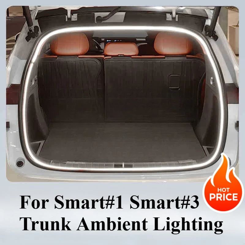 

Trunk Light Ambient Lighting Flowing Welcome Lights Damage-Free Plug-and-Play Trunk Decorative Lamps&Strips For Smart#1 Smart#3