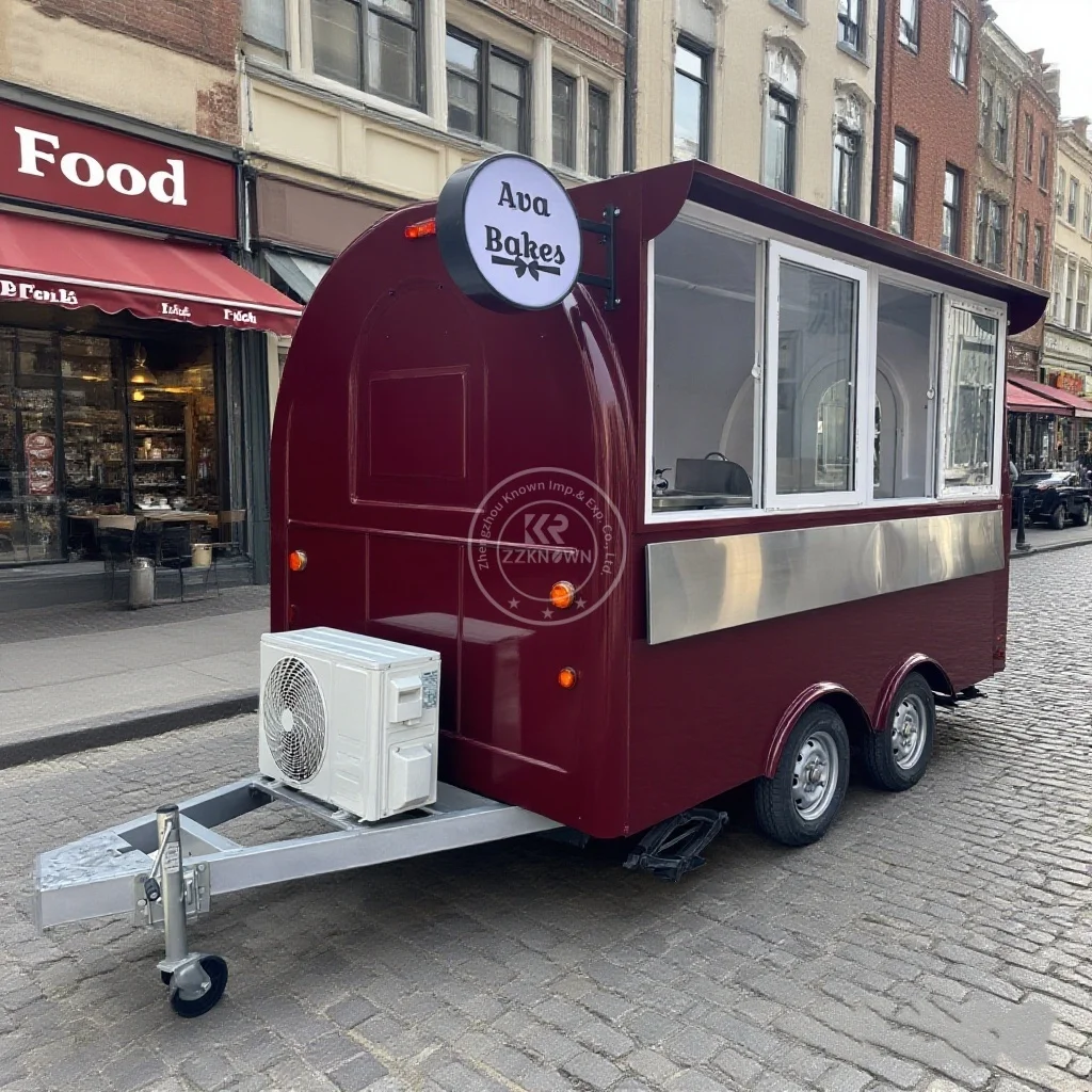 

Grill Food Truck Outdoor Mobile Kitchen Fully Equipment Ice Cream Cart Hot Dog Pizza BBQ Trailer Custom Food Truck Trailer