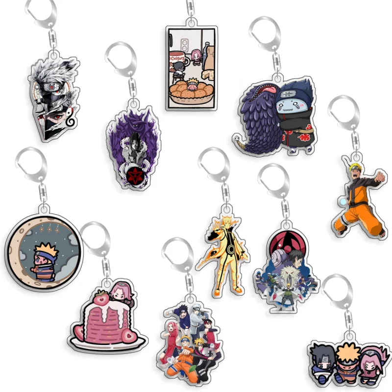 Llavero de Acrílico con Diseño de Anime de Naruto, Orochimaru, Haruno Sakura, Hoshigaki Kisame, Hatake Kakashi, Hecho a Mano, Regalo, 5 cm