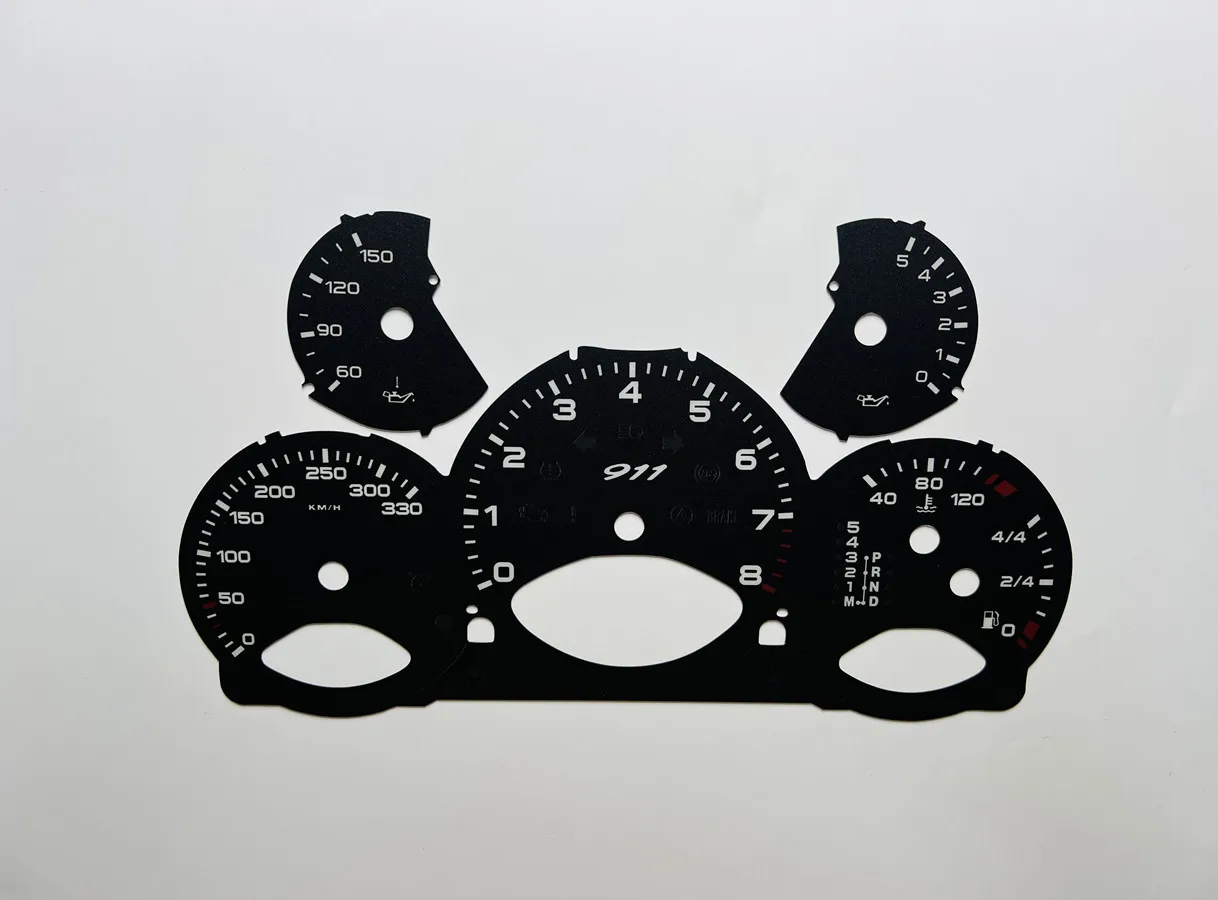 

Сменный счетчик для Porsche 911, модель Targa 997-конвертирован из MPH на 330 км/ч, автоматический Tiptronic, 8000 об/мин.