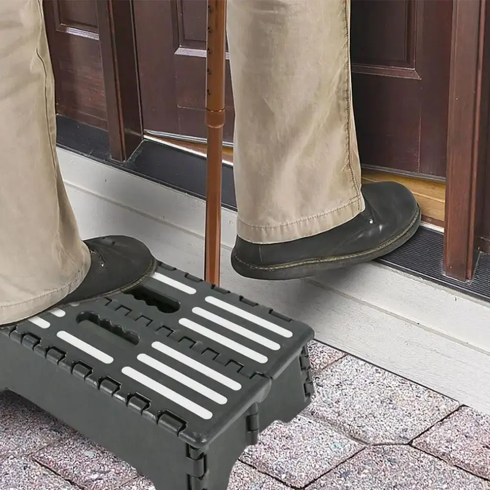 

Non-Slip One Step Stool Safety Extra Wide High Rise Stair Platform Folding Mobility Stepping Stool Adults and Elderly