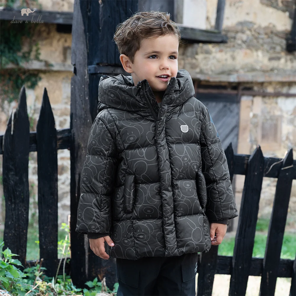 

Dave Bella Children's Down Jacket Winter Boys' Girls' Warm Clothing Baby Trendy White Duck Down Coat Kids' Outing Top DB4254381