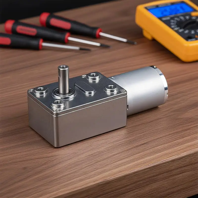 370 Reversible High Torque Worm Geared Motor DC 6/12V Reduction Motor CW/CCW Electric Drive Motor 5/10/20/25/30/40/50/100/150RPM