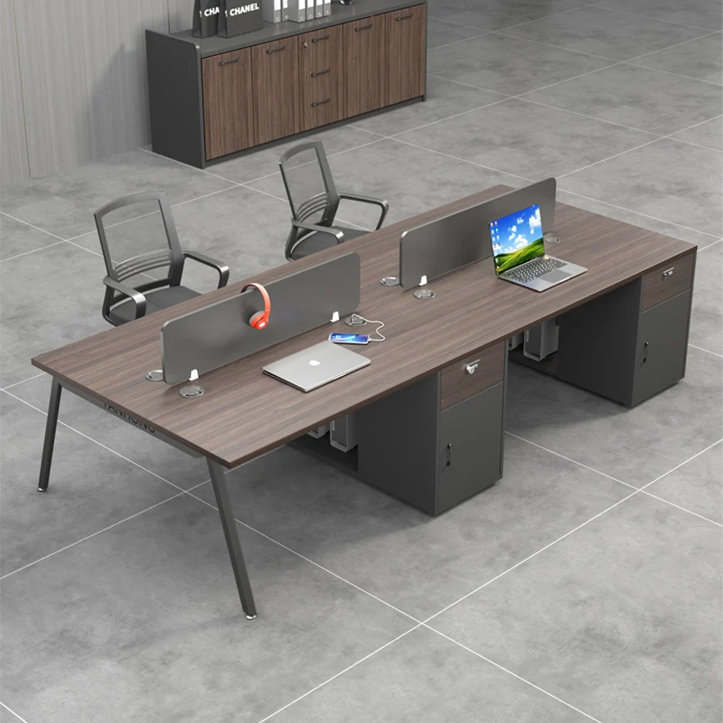Moderne Executive Large Holz Schreibtisch Qualität Modular Design Büromöbel Für Mitarbeiter Workstation 6