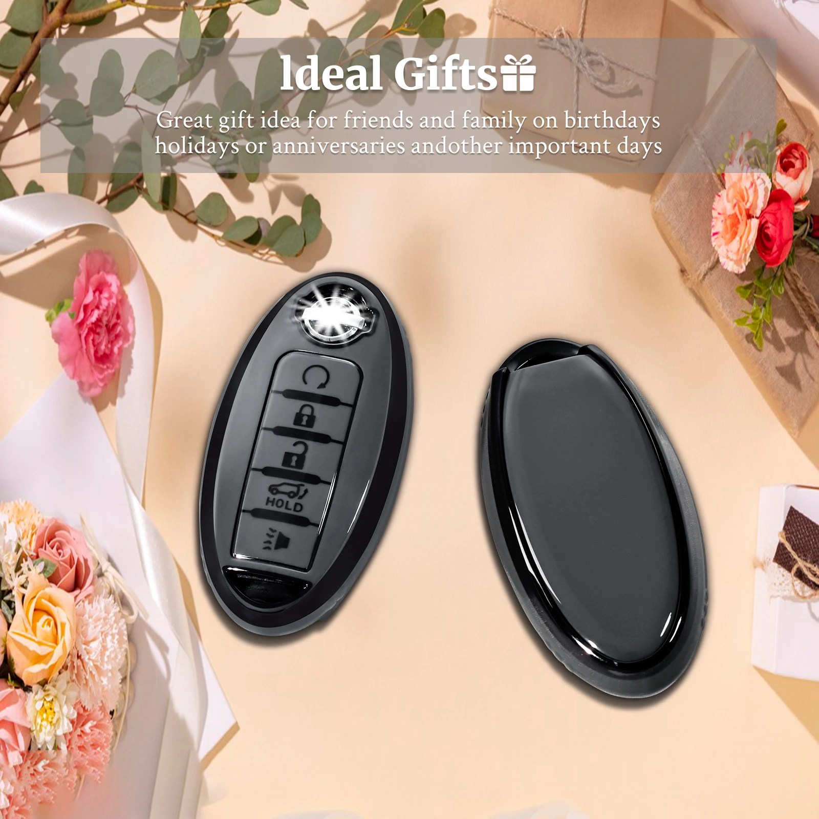 حافظة مفاتيح ناعمة من مادة البولي يوريثان الحراري لنيسان إنفينيتي روج ألتيما كويست باثفندر سينترا باترول CIMA Fuga Armada Teana Murano Titan مفتاح السيارة